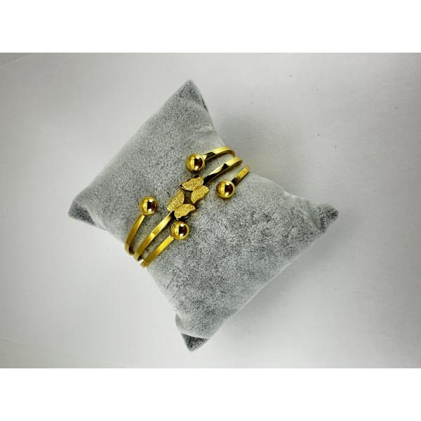 Gold Kelebek Yuvarlak Bileklik